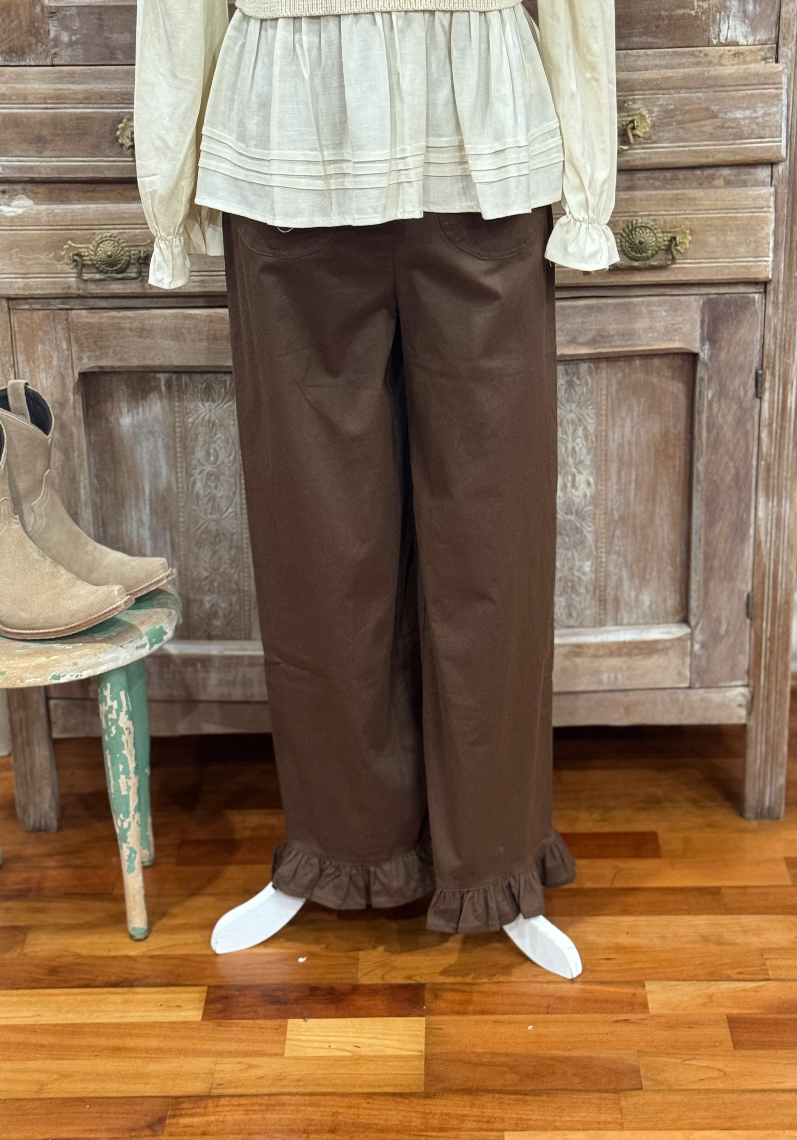 The Cocoa Ruffled Pants