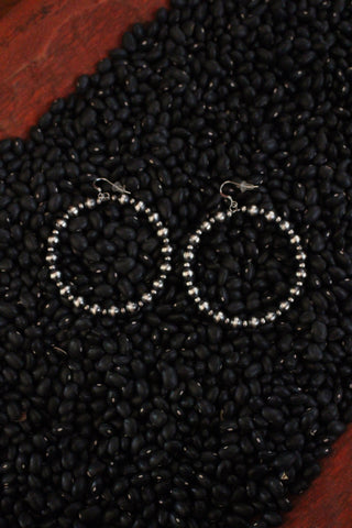 Large Hoop Navajo Pearl Earrings